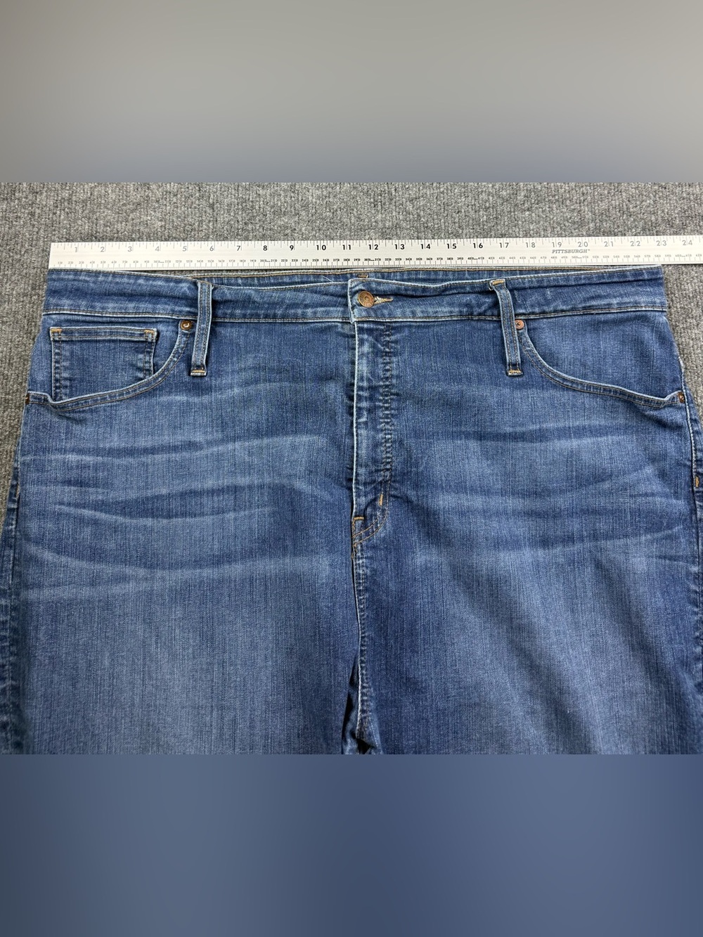 Madewell Curvy High Rise Slim Skinny Jeans in Washed Blue, Size 37 - Picture 6 of 12